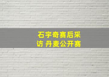 石宇奇赛后采访 丹麦公开赛